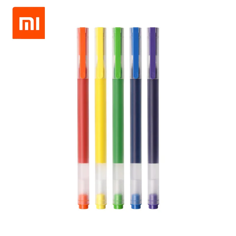 

Xiaomi Mijia Super Durable Colorful Writing Sign Pen Colors Mi Pen 0.5mm Gel pen Signing Pens For School Office Drawing 5pcs