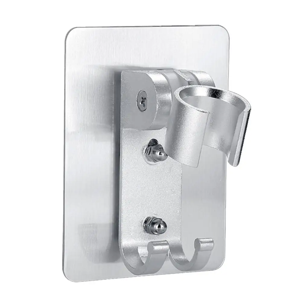 

Bathroom Adhesive Adjustable Wall Mount Shower Nozzle Holder Bracket No Drilling Shower Base Showerhead Bracket