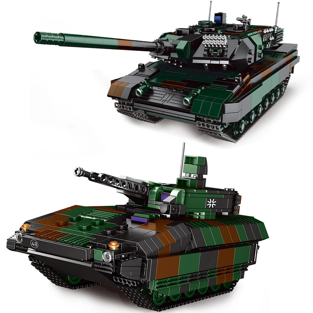 Военная серия XINGBAO главный боевой танк Leopard-2A6 и пехотные боевые строительные
