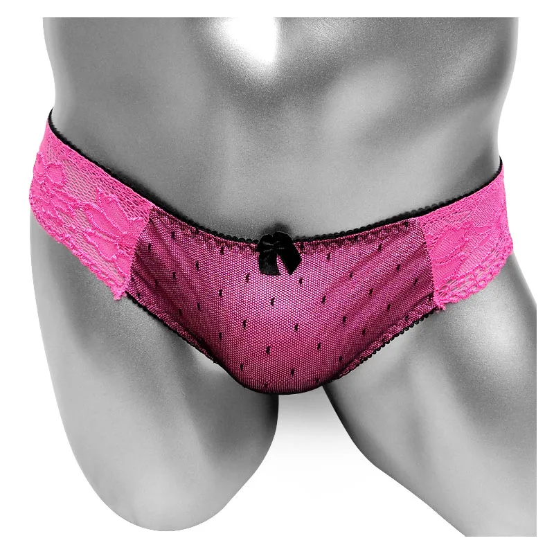 Lace briefs See Through Panties for Sissy Sexy Lingerie Gay Male brief Underwear Slim Low rise Bikini Underpants |