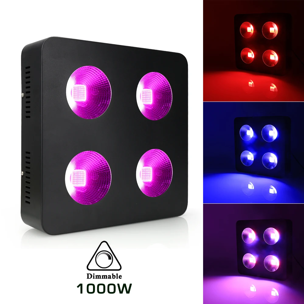1000 Вт COB LED Grow Light полный спектр комнатных растений лампа для Vegs Growth Bloom Flower