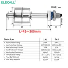 Поплавковый выключатель уровня воды ELECALL, устойчивый к высоким температурам резервуар для воды, автоматический контроллер датчиков 304, нержавеющая сталь