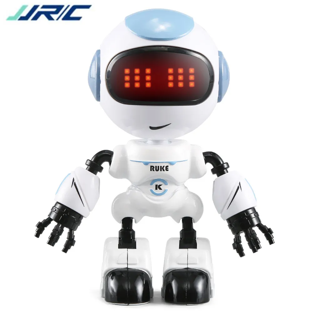 

JJRC R8 Touch Sensing LED Eyes RC Robot Smart Voice Interaction DIY Body Gesture Model Toy with Automatic Power Saving Function