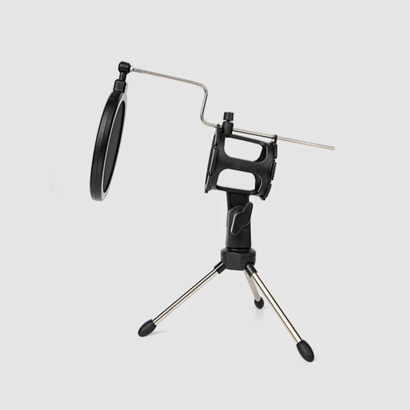 Adjustable Microphone Stand Desktop Tripod for Computer Video Recording with Mic Windscreen Filter Cover | Электроника
