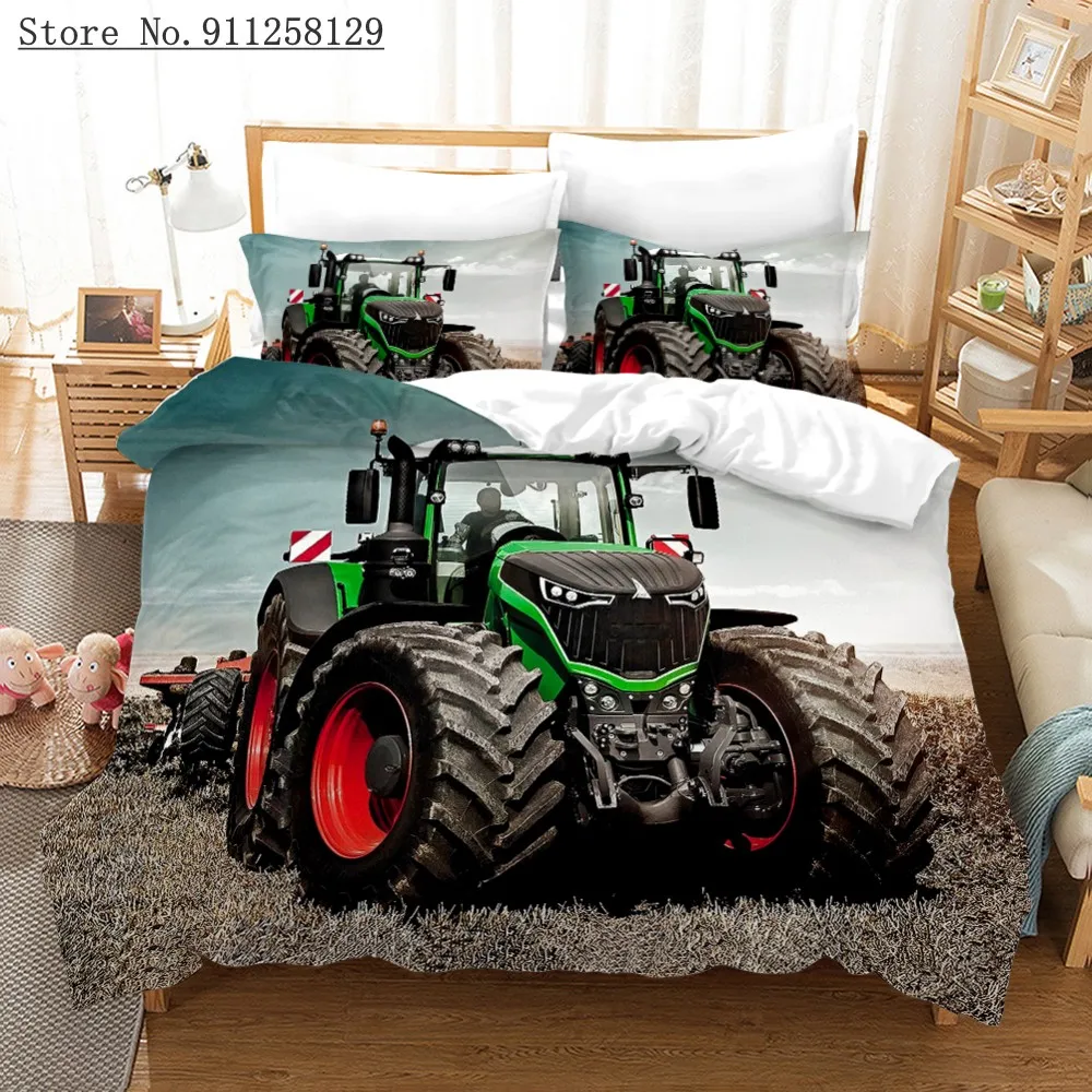 

Cartoon Truck Pattern Bedding Set Fashion Home Luxury Duvet Cover Set Outdoor Sand Super Soft Material Bed Quilt Cover Set