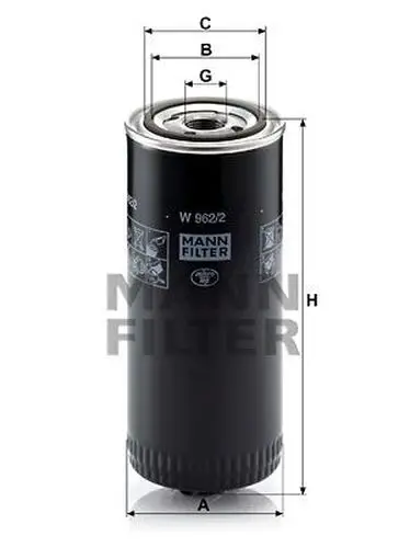 Фильтр масляный гидравл. H210 D93 1-12UNF 2.5BAR  VOLVO RVI M |