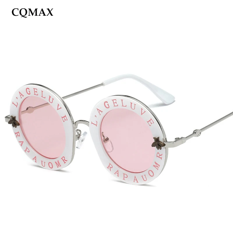 CQMAX 2019 модные новые солнцезащитные очки маленькие пчелы круглые оправы