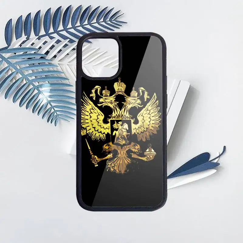 

Russia Flags Emblem Phone Cases PC for iPhone 11 12 pro XS MAX 8 7 6 6S Plus X 5S SE 2020 XR Luxury brand shell funda