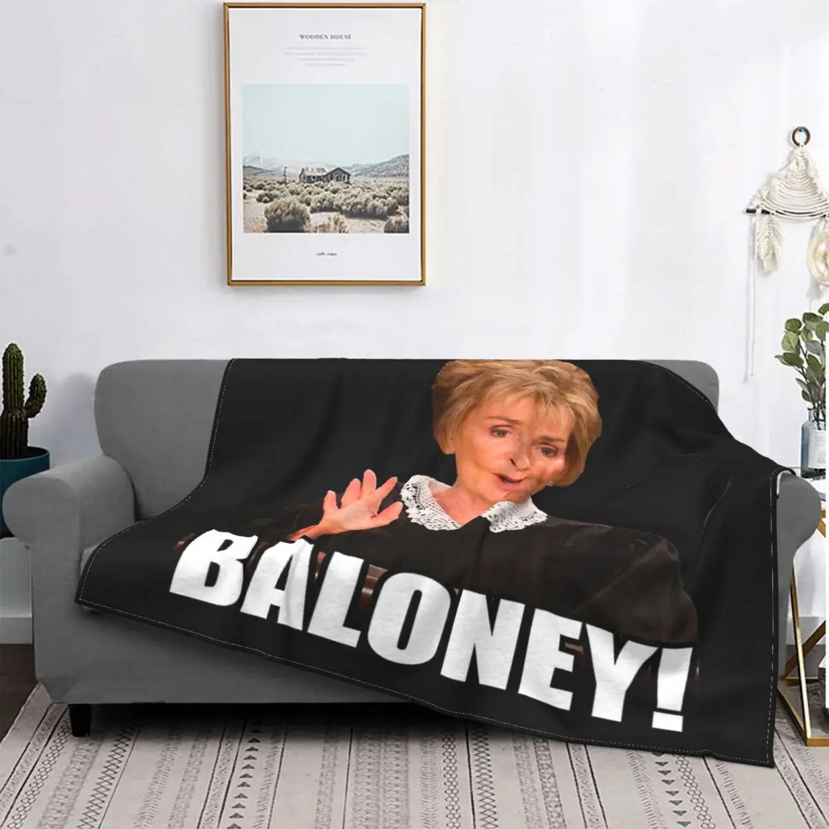 

Judge Judy-Manta Baloney para cama, cubrecama a cuadros, colcha con capucha de 90, mantas para cama