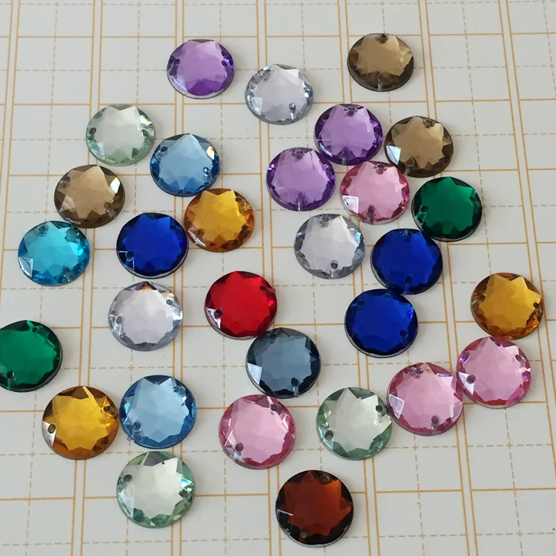 100 шт. восьмиугольные Акриловые зажимы для шитья круглые или двойные отверстия