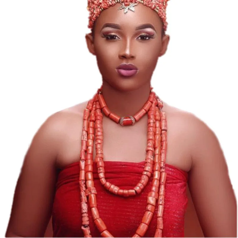 

4UJewelry Jewelry Set Women 6 Designs African Coral Beads Nigerian Weddings Jewellery Set For Bridal Free Shipping 2020 Fashion