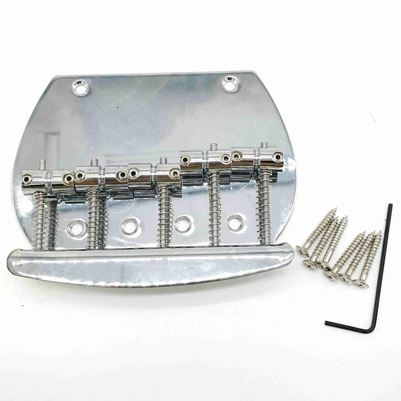 

5 Strings Semi-Circular String Board Saddle Bridge Fixed Tailpiece for Guitar Bass Stringed Instruments Guitar Parts