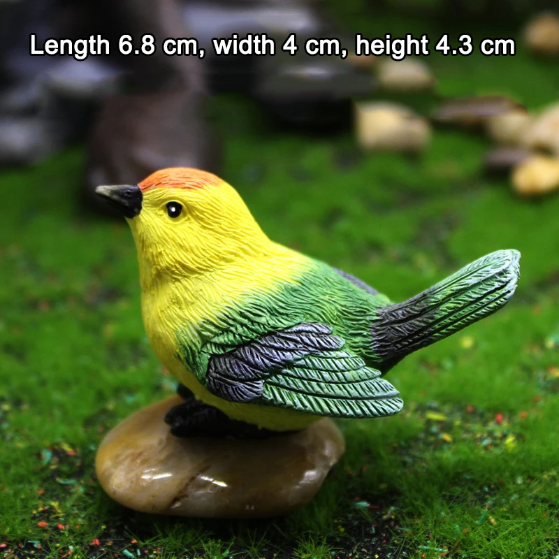 

Creative Simulation Birds And Birds' Nests Ornament Resin Faux Gardening Bonsai Decoration Accessories Home Decor DIY Party FU