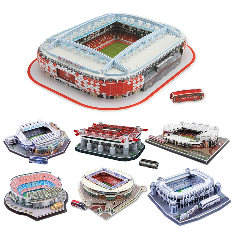 

3D пазл головоломка мир футбол стадион Европейская футбольная площадка Сборная модель сборки головоломки игрушки для детей DIY подарок
