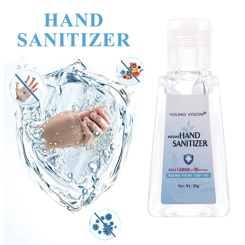 Миниатюрный антисептик для рук 30 мл спирт одноразовый без очистки переносной