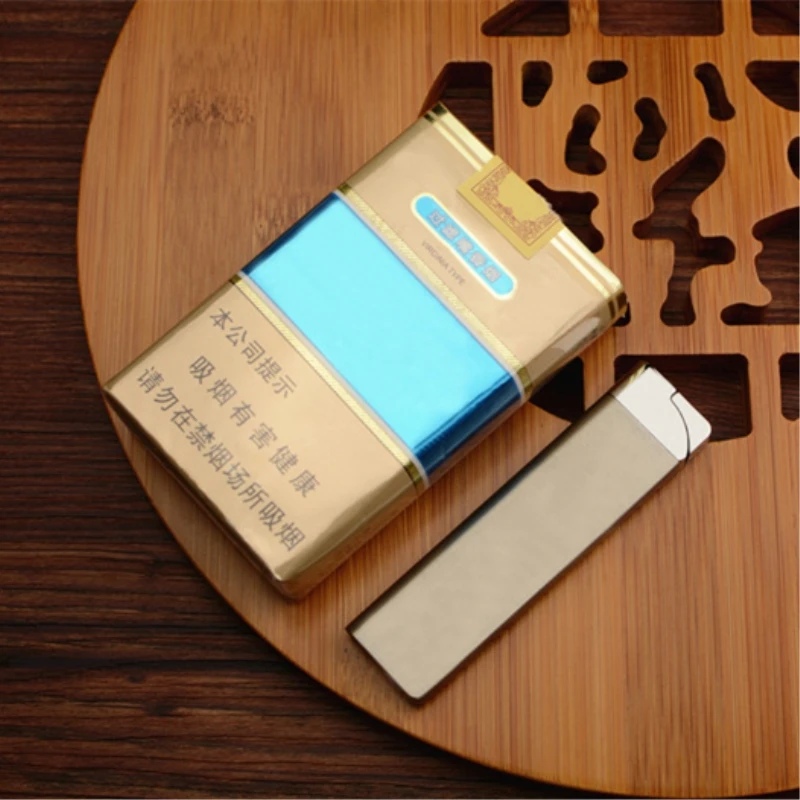 Ультратонкая надувная Бутановая газовая зажигалка ветрозащитфонарь струйный