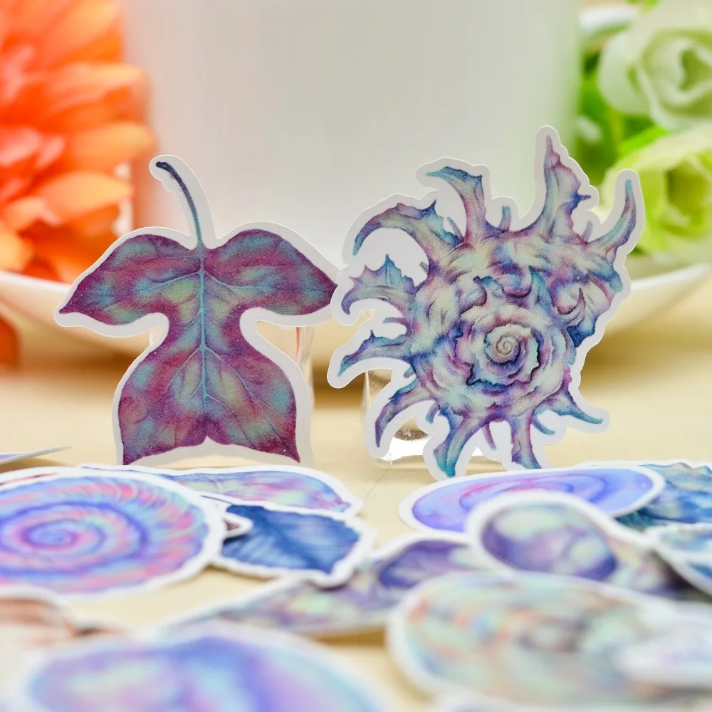 

46pcs Kawaii Sea Shell Sticker Decoracion Cute Diary Seashell Stickers Journal Scrapbooking Stationery Adesivos Supplies