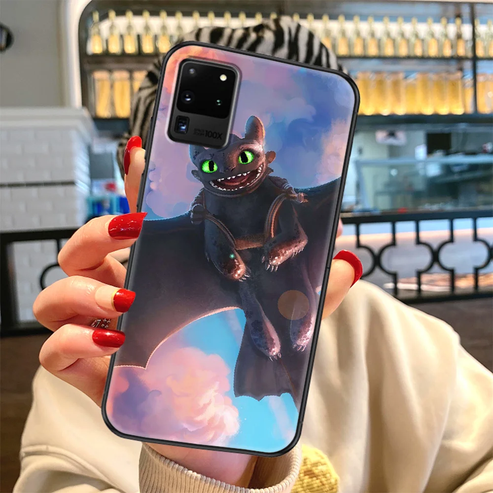 

Train Your Dragon Movie Phone case For Samsung Galaxy Note 4 8 9 10 20 S8 S9 S10 S10E S20 Plus UITRA Ultra black painting
