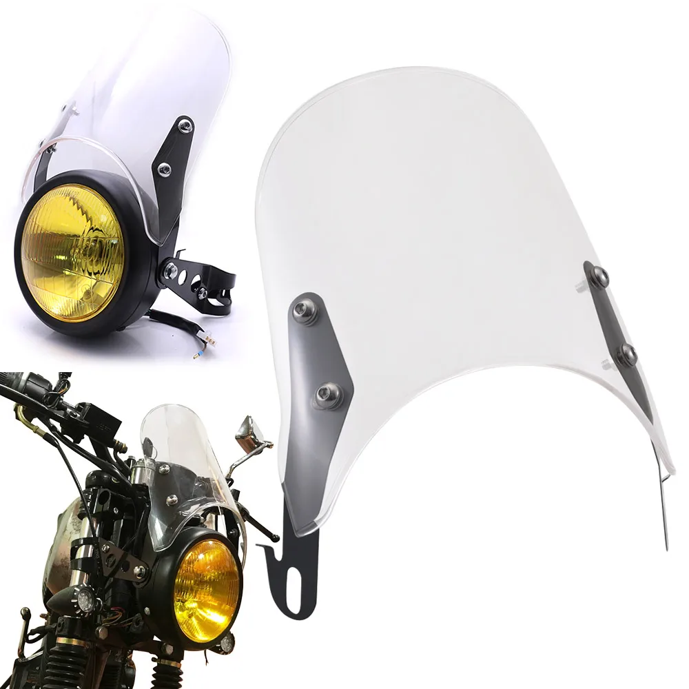 Ветровое стекло для квадрокоптера 5-7 дюймов экран передней фары Yamaha Harley XL XJ Suzuki GSX