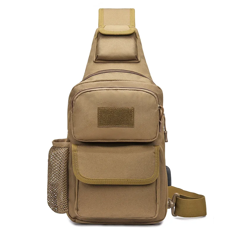 Khaki USB Мужская нагрудная сумка, поясная сумка, Военная Тактическая армейская сумка, сумка для рыбалки, путешествий, кемпинга, походов, наружных телефонов на плечо, Tas 701WA - Цвет: Khaki