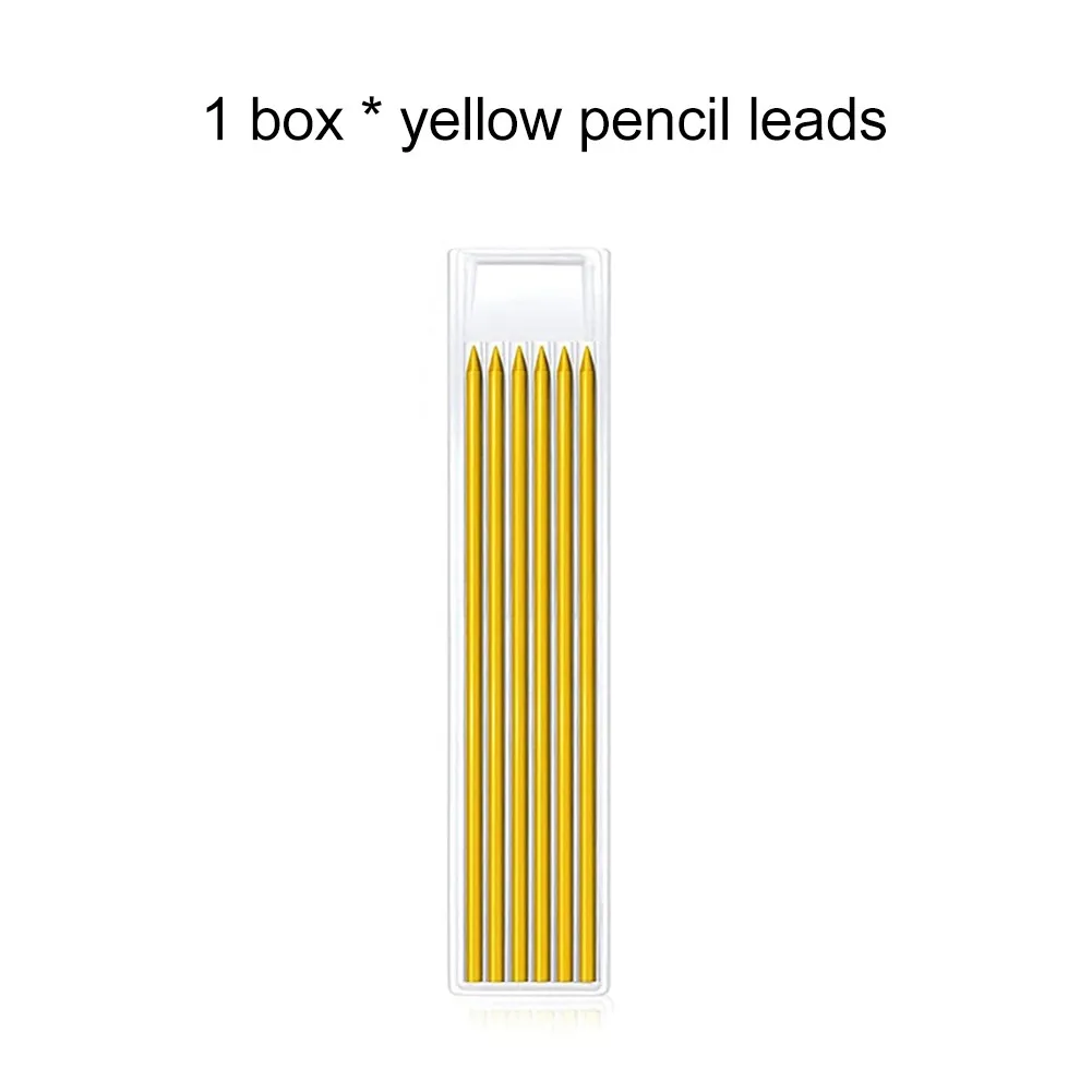 Solid Carpenter Pencil Set With 7 Refill Leads Built-in Sharpener Deep Hole Mechanical Marker Marking Tool | Инструменты