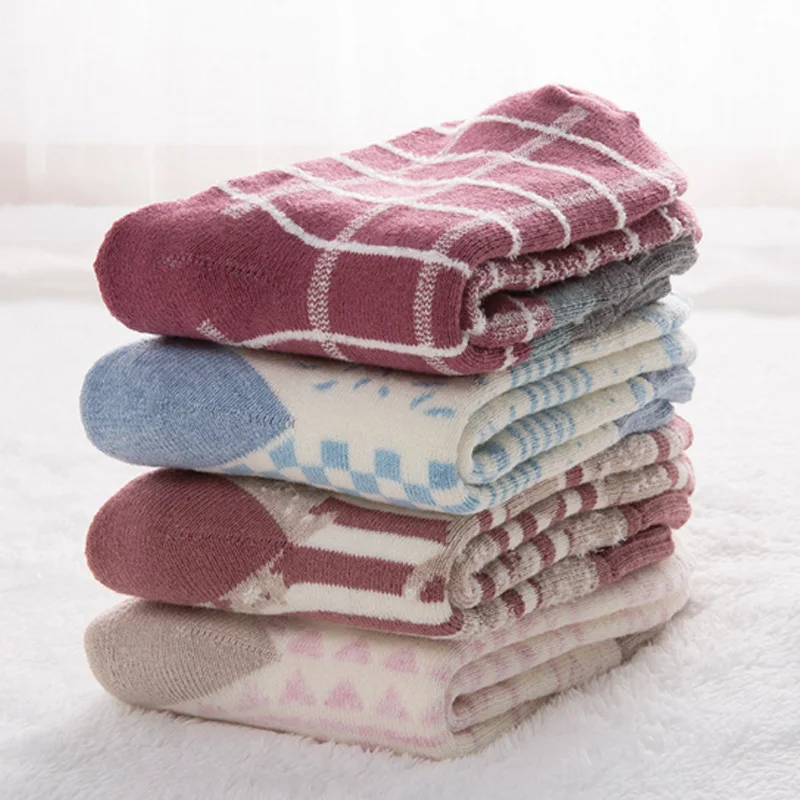 Женские зимние носки плотные теплые из кроличьей шерсти для женщин Термальность