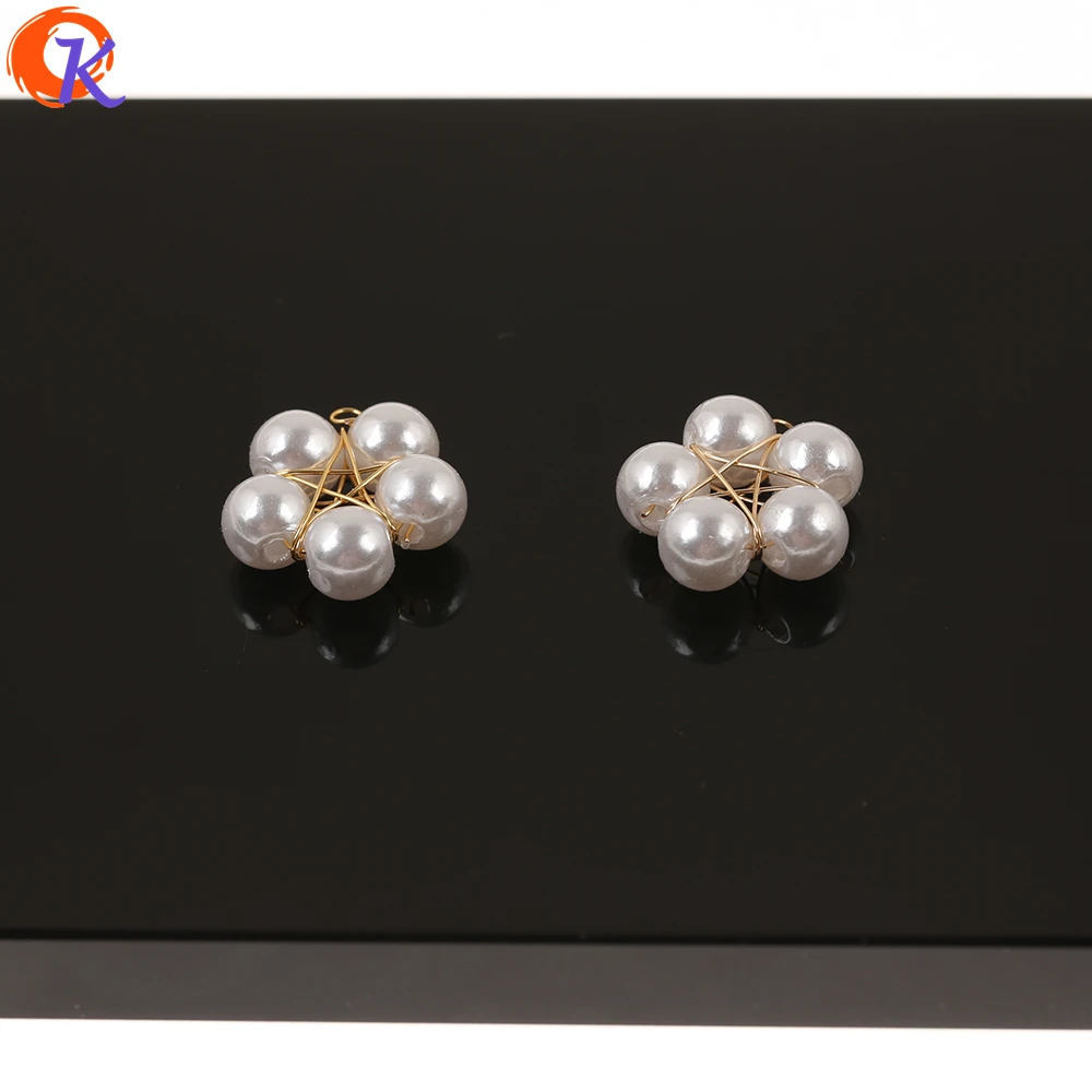 

Cordial Design 100Pcs 15*17MM Jewelry Accessories/Earring Findings/Flower Shape/Imitation Pearl/Hand Made/DIY Making/Bead Charms