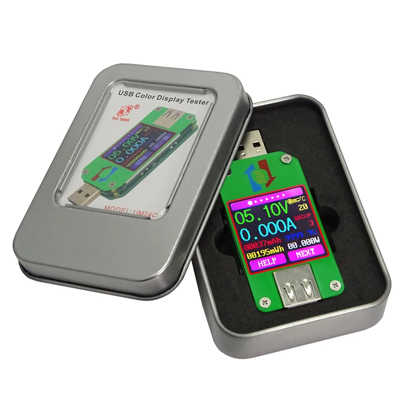 Вольтметр Амперметр UM24/UM24C UM25/UM25C UM34/UM34C USB Type C измеритель сопротивления тестер