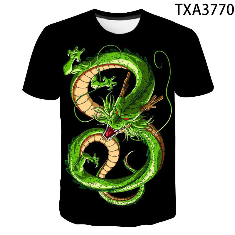 

Футболка с 3D принтом дракона, модный Повседневный хлопковый топ с коротким рукавом для мужчин, женщин и детей, уличная одежда для мальчиков ...