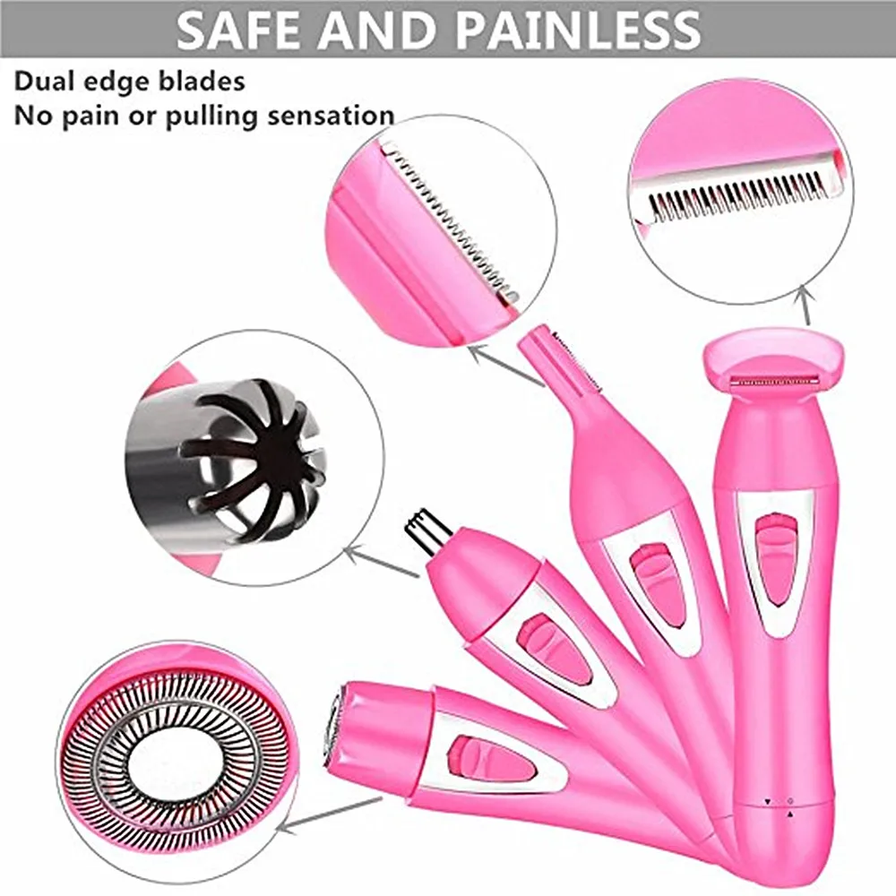 

Portable Hair Remover Mini Lipstick Shape Electric Leg Armpit Bikini Trimmer Women Painless EyeBrow Epilator Nose Hair Shaver