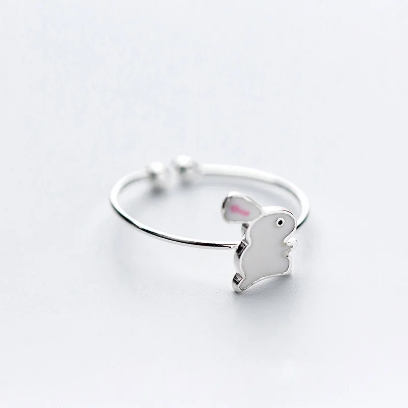 Trustdavis модное регулируемое кольцо из стерлингового серебра 925 пробы с милым белым