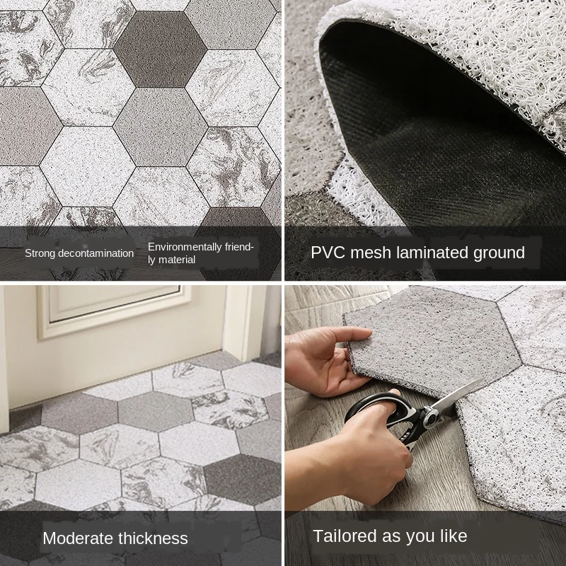 Hot Custom Doormat Carpet PVC Kitchen Mat Bath Indoor Outdoor Entrance Can Be Cut Dustproof Hallway Home Mats | Дом и сад