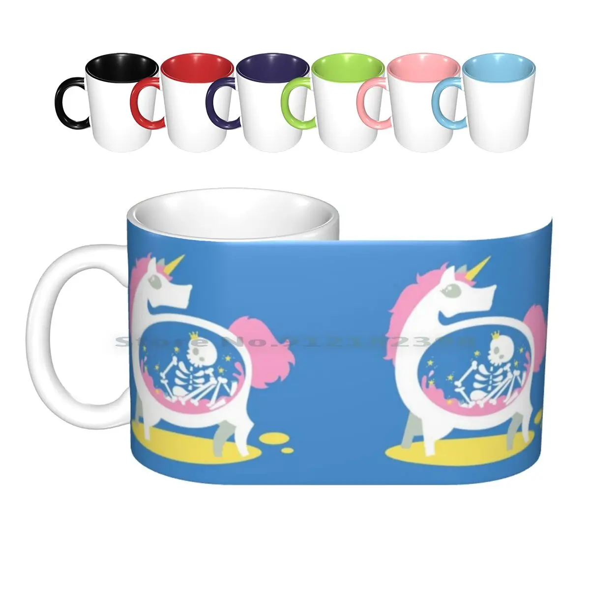 

Керамические кружки с изображением истины единорогов [Blue], кофейные чашки, кружка для молока и чая, единорог, мифическая фантазия, монстр, Пе...