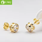 Женские серьги-гвоздики из серебра 100% пробы с блестящим покрытием