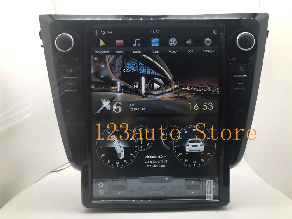 12 1 ''PX6 Tesla Style Android 9 0 автомобильный DVD GPS плеер навигация для NISSAN X-TRAIL Qashqai 2013 2014