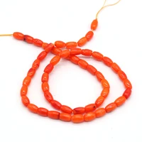 natural coral beads cylinder shape coral loose beads necklace accessories charms for jewelry making bracelet earrings diy gift