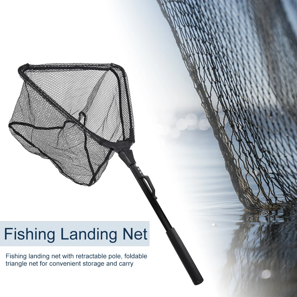 

Mesh Fly Fishing Freshwater Saltwater Durable Retractable Aluminum Alloy Floating Accessories Landing Net Telescopic Folding