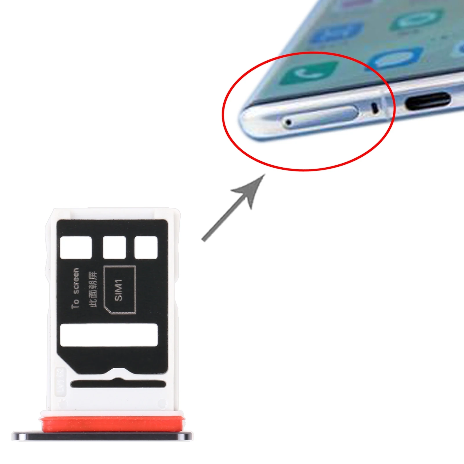 SIM Card Tray + SIM Card Tray for Huawei Nova 6 / Nova 8 Pro