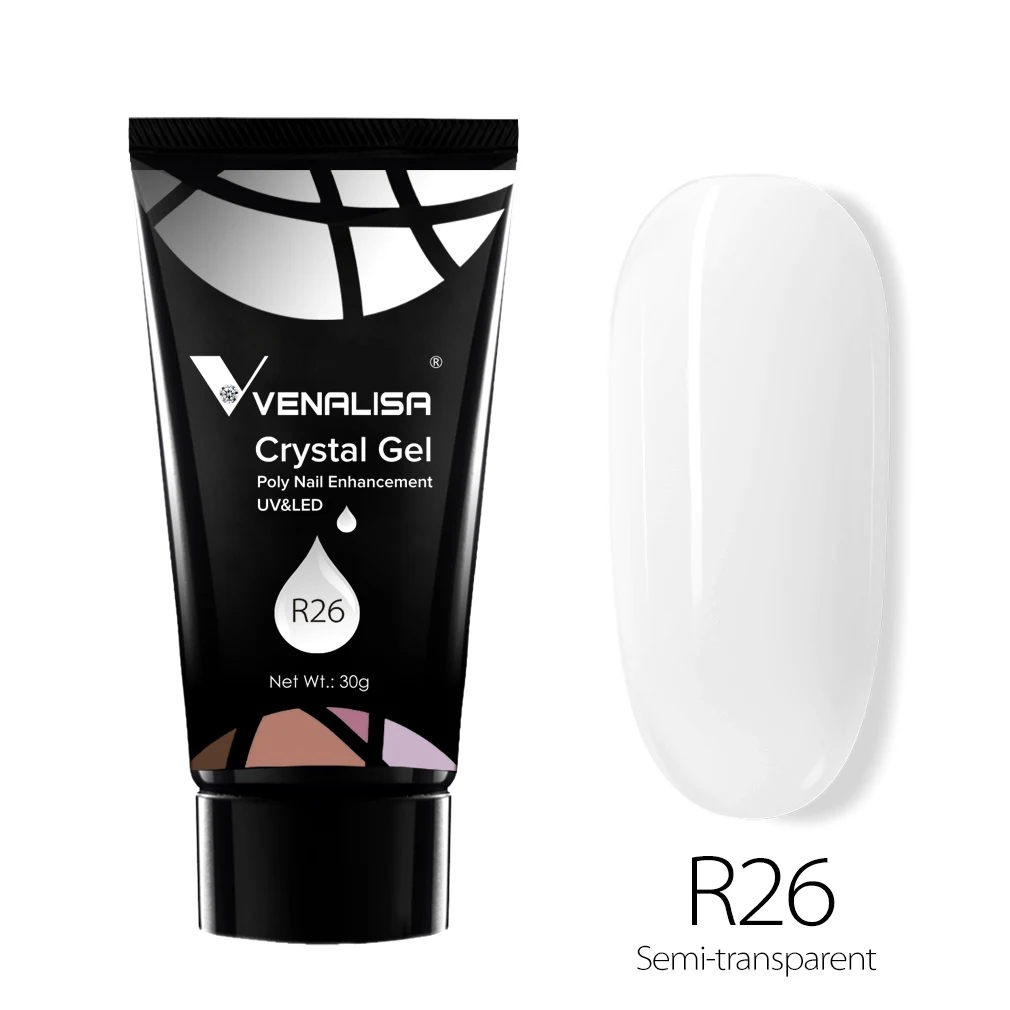 Venalisa poly Профессиональный Гель-лак для ногтей прозрачный дизайн натуральное