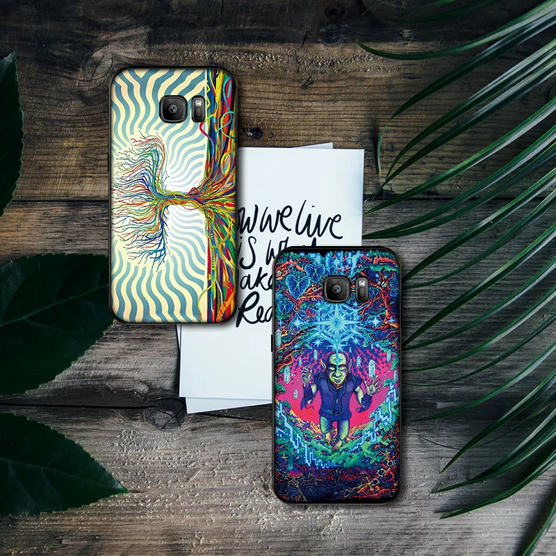 Luxury Black Case For Samsung A3 4 5 6 plus A8 9 A10 A20 30 A40 50 A60 A70 2017 M40 J6 Cover Art color illusion graffiti | Мобильные