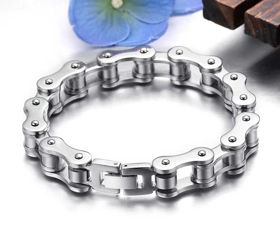 

Punk 316L Stainless Steel Bracelet Men Biker Bicycle Motorcycle Chain Men's Bracelets Mens Bracelets & Bangles Fashion Jewelry