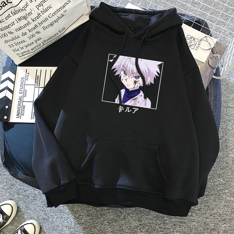 

Killua - Hunter x Hunter Hoodies Solid Color Hooded Top Women Sweatshirt Long-sleeved student Autumn Casual Hooded Streetwear