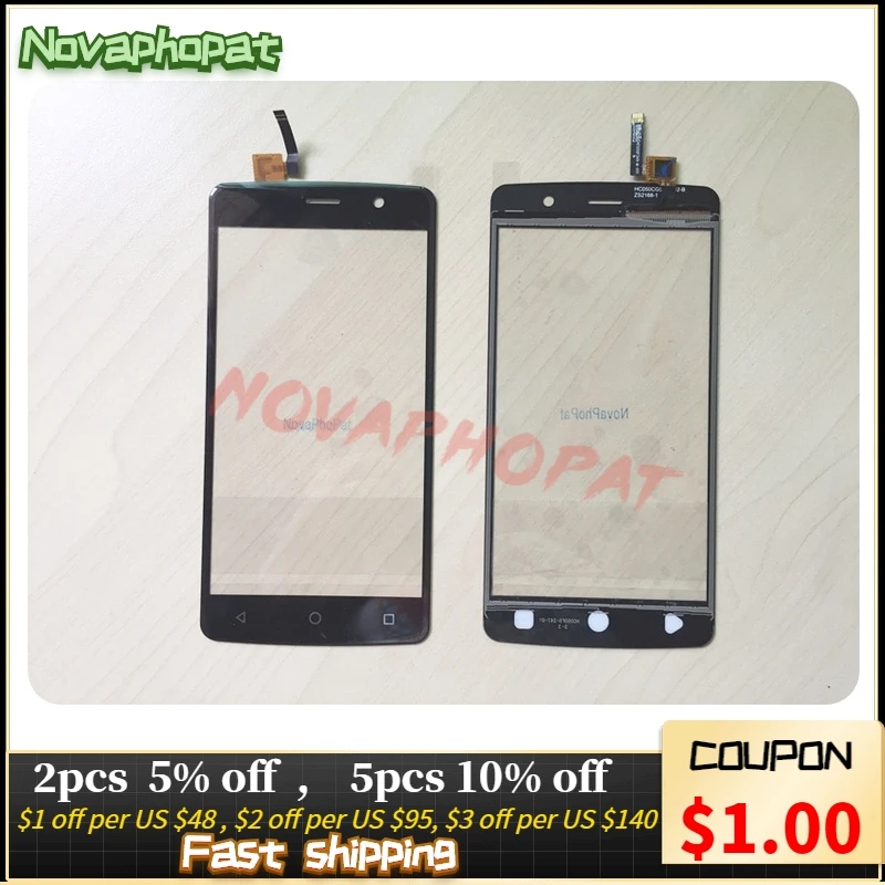 Novaphopat Черный сенсорный экран дигитайзер стекло для DEXP Ixion ES750 дигитайзер сенсор стеклянная панель Замена экрана+ отслеживание