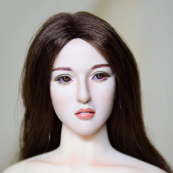 

1/6 WLS001V2 женский каштановые волосы подвижным глазом голову лепить резные модель для детей возрастом от 12 "фигурку средства ухода за кожей