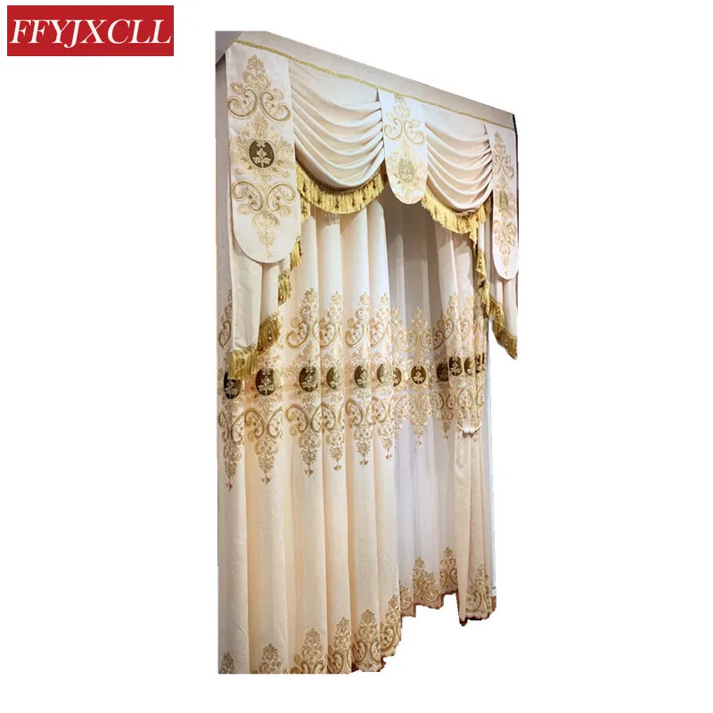 

European Style Luxury Printed Curtains High Blackout Curtains for Living Room Decoration Bedroom Windows Tulle Curtains