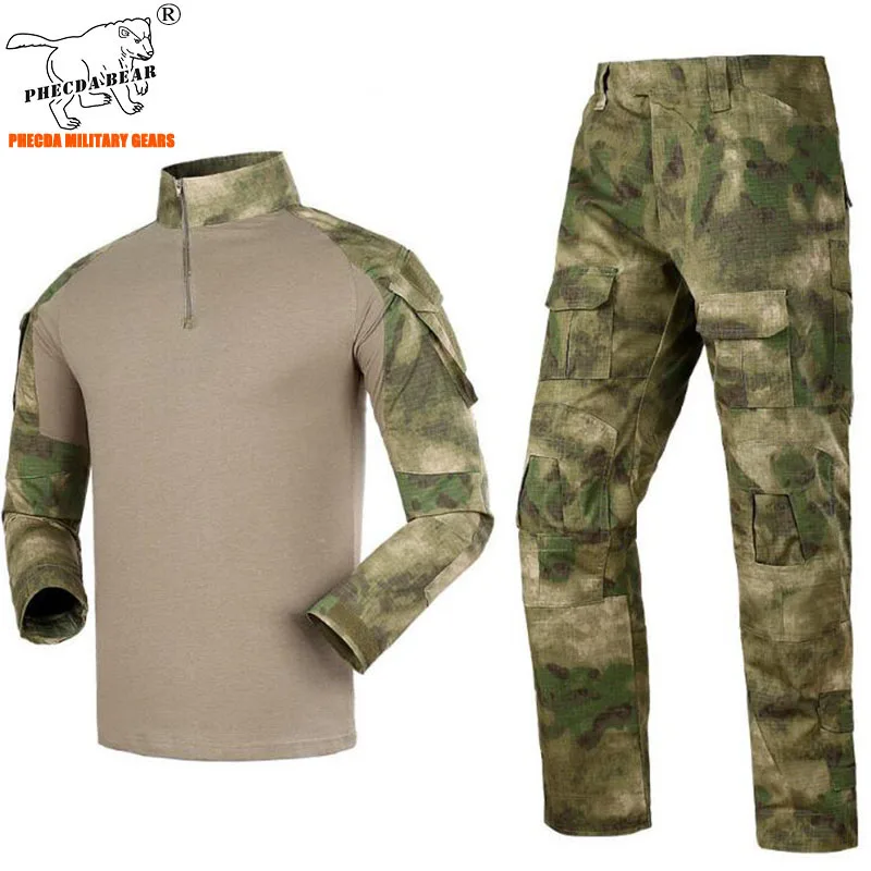Мужская тактическая Униформа комплекты одежды в стиле милитари армейский боевой