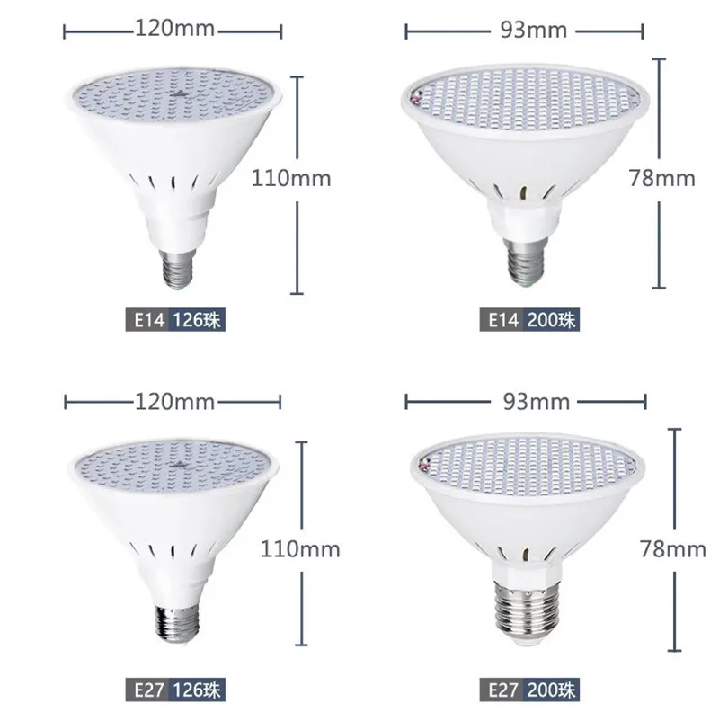 

RTGBRT Phyto Led Lamps Hydroponic Growth Lights Full Spectrum E27 Led Bulb Red Blue Plants Flower Growth Bulb