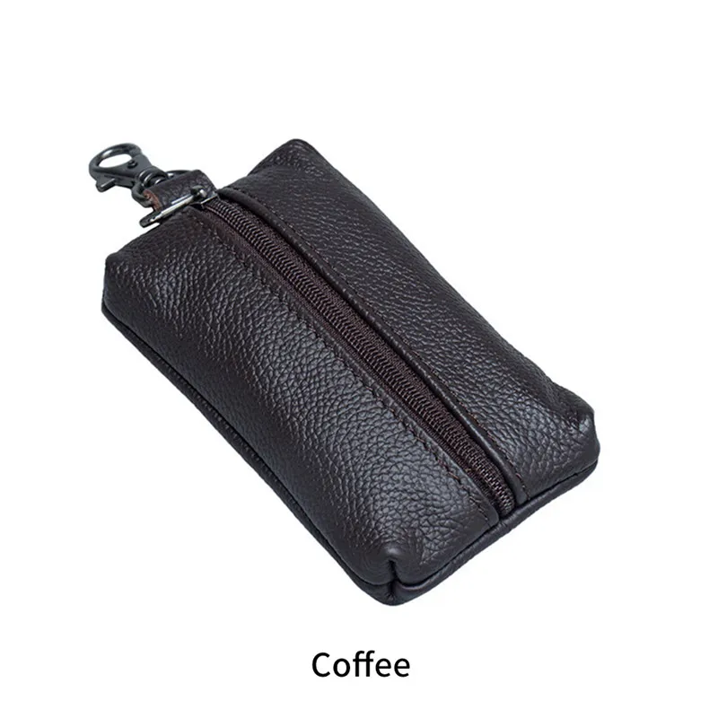 Coffee 1 шт., милый автомобильный держатель для ключей, кожаные мужские и женские кошельки, органайзер для ключей, ключница, чехлы на молнии, сумка для ключей, чехол для автомобиля, подарки - Цвет: Coffee