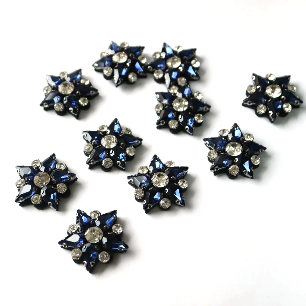 10 шт./лот аппликации ручной работы с бусинами в виде звезд для одежды сделай сам