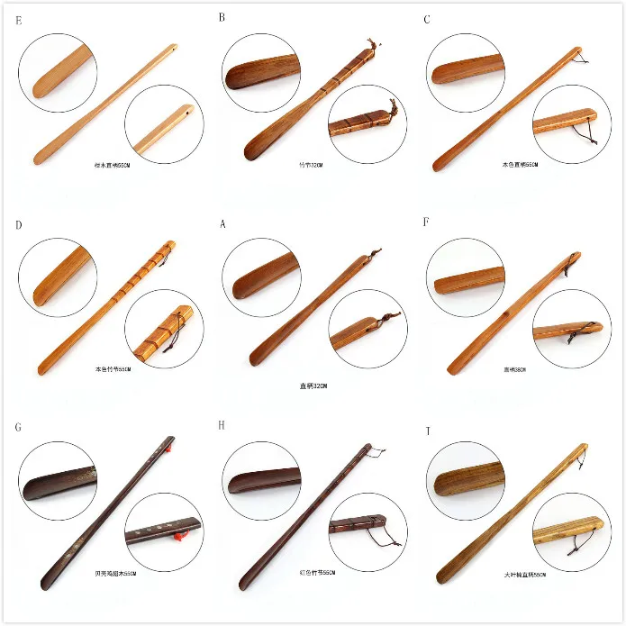 9 стилей профессиональный деревянный рожок с длинной ручкой для обуви